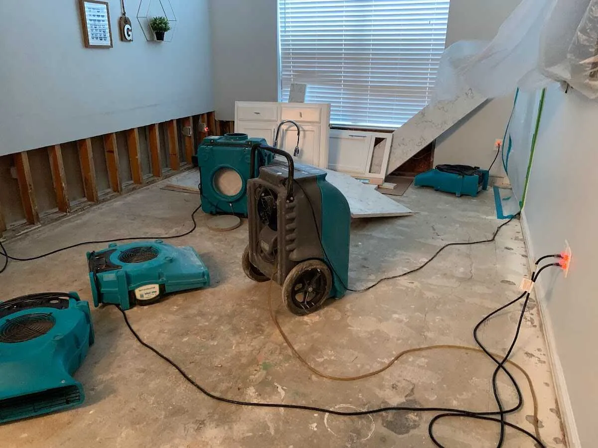 Dehumidifier in flood-cut room for Water Extraction & Removal in Glenmont
